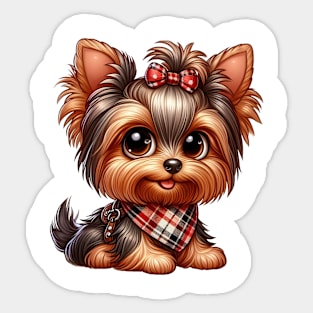 Cute Yorkshire terrier Sticker